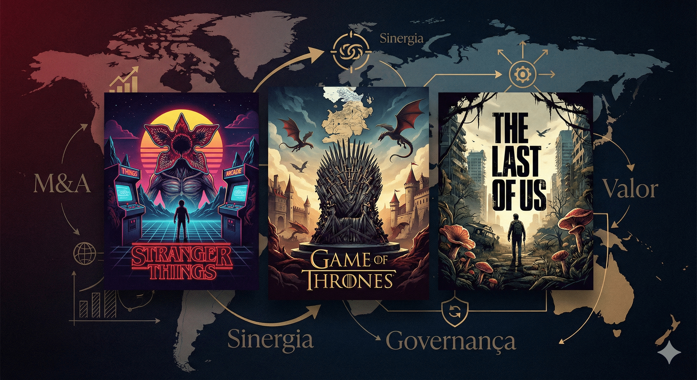 O que Stranger Things, Game of Thrones e The Last of Us têm em comum? Lições de estratégia em M&A
